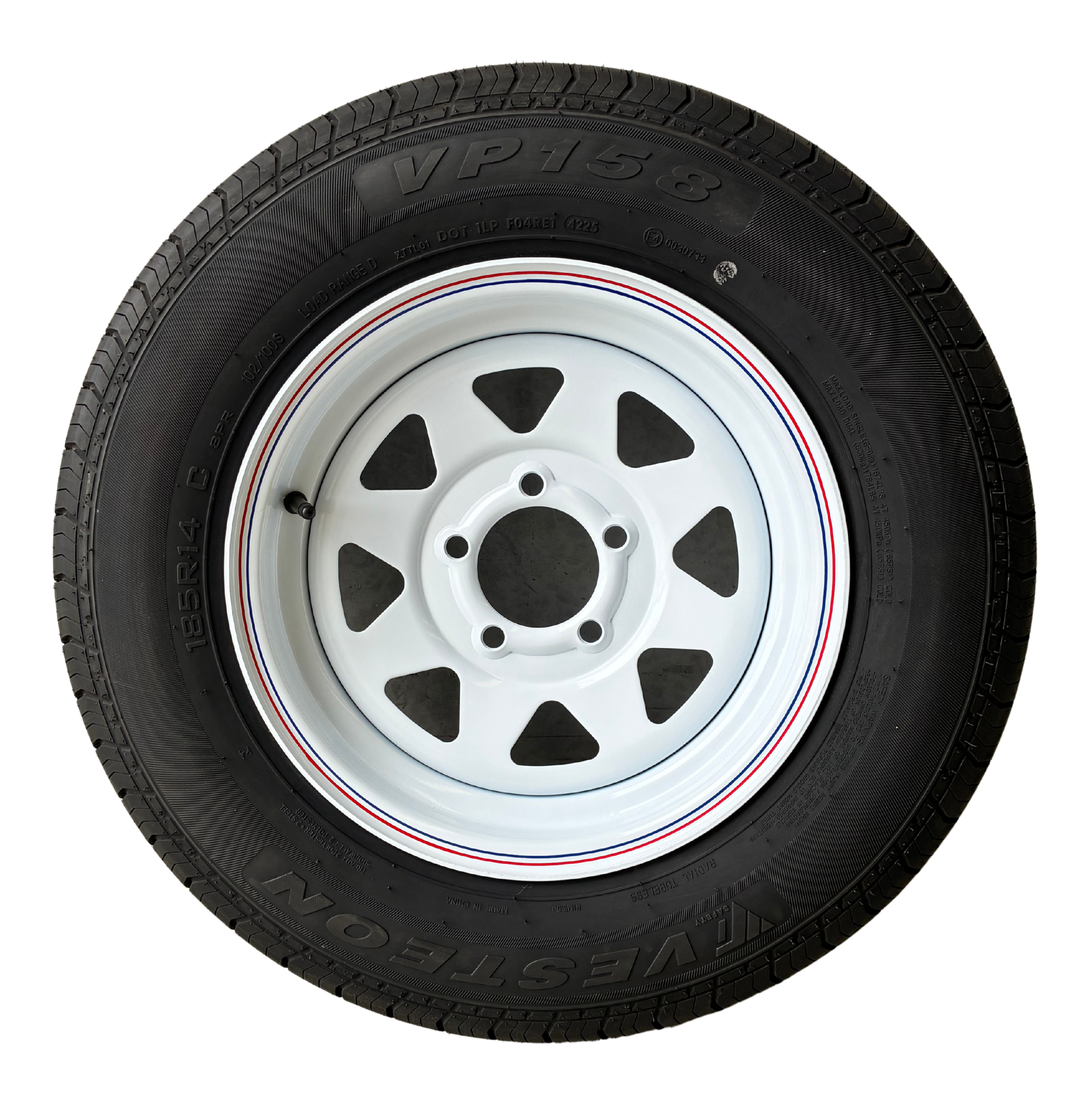 Popular trailer wheel and tyre with ford stud pattern